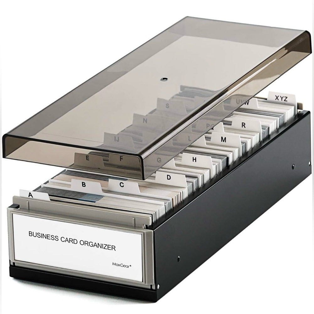 Max Gear Business Card Holder Case Organizer~Lg Capacity